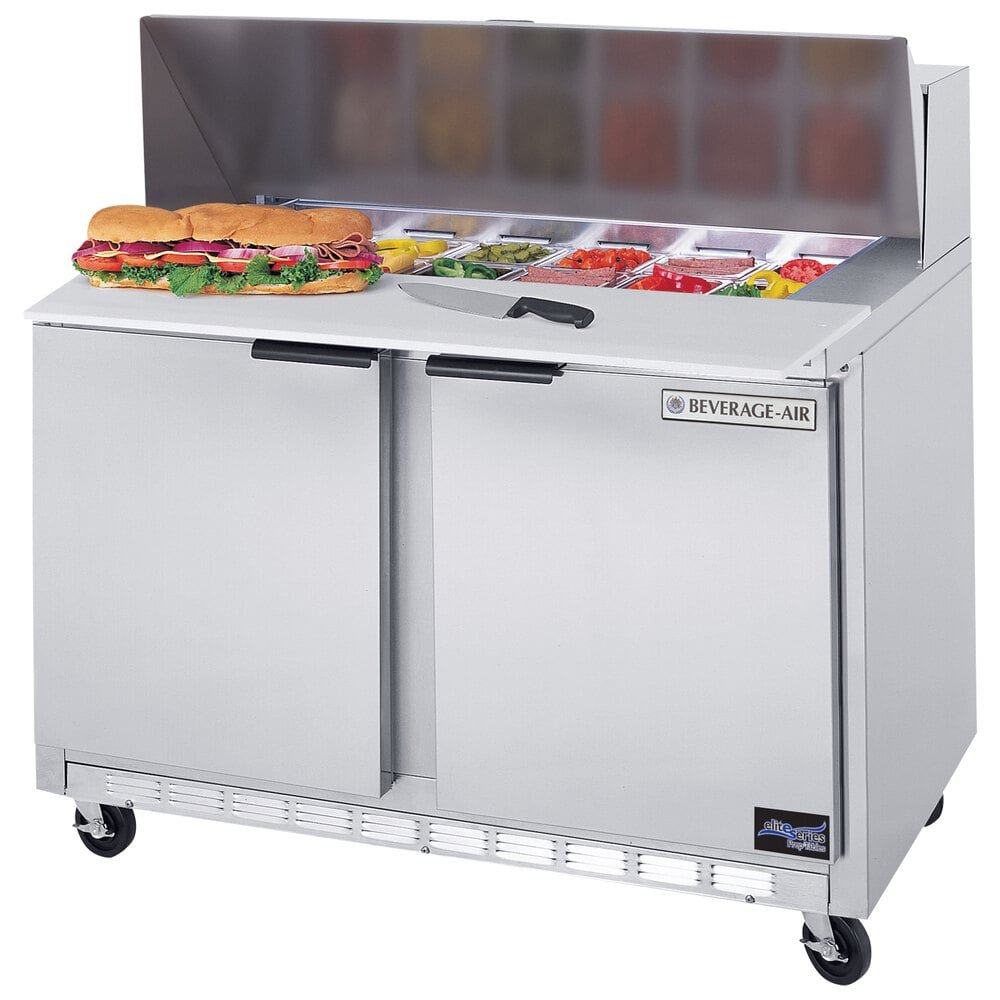 BEVERAGE AIR SANDWICH SALAD PREP TABLE WITH 2 DOOR REFRIGERATED BASE ... BEVERAGE AIR SANDWICH SALAD PREP TABLE WITH 2 DOOR REFRIGERATED BASE ...