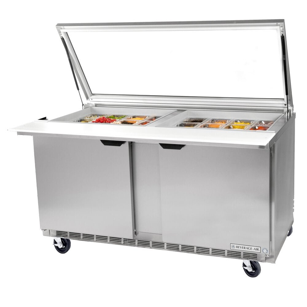 BEVERAGE AIR SANDWICH SALAD PREP TABLE WITH 2 DOOR REFRIGERATED BASE ... BEVERAGE AIR SANDWICH SALAD PREP TABLE WITH 2 DOOR REFRIGERATED BASE ...