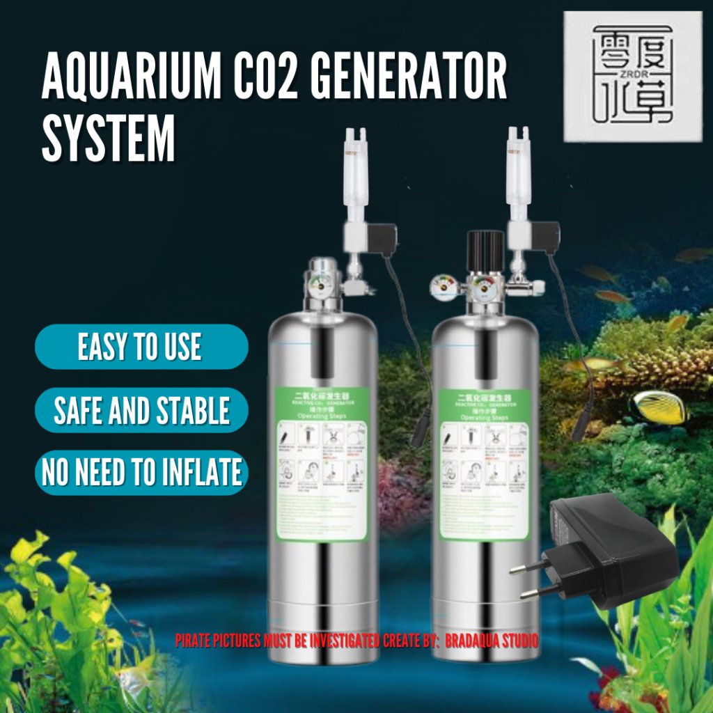 DIY Carbon Dioxide Reactor Kit Plants CO2 Cylinder Aquarium Stainless ...
